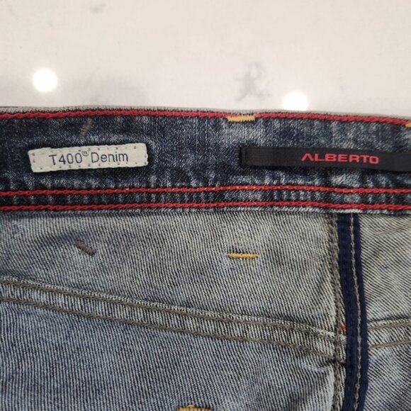 ALBERTO Jeans T400 Blue Stone Modern Fit Soft Wear Denim 34x36 Actual 34X31 - Picture 6 of 12